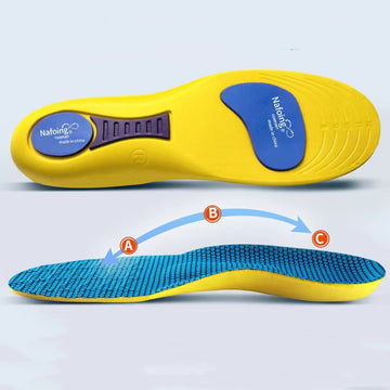 Semelles mémoire de forme pour pieds creux