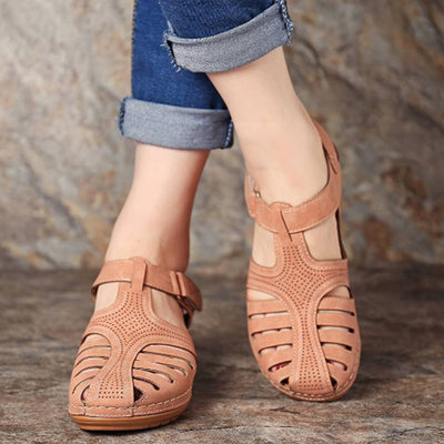 Sandales compensées similicuir pour femmes