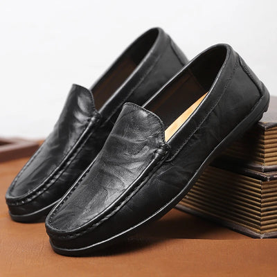 Mocassins orthopédiques en similicuir pour homme, confort et élégance