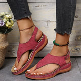 Sandalias de cuña ortopédicas cómodas para mujer.