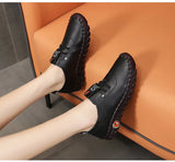 Chaussures orthopédiques en similicuir pour femme, élégantes et confortables