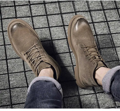 Chaussures Montantes Homme en Suédine – Style Décontracté & Semelle Antidérapante