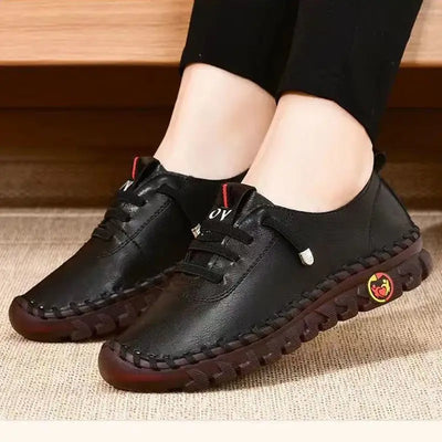 Chaussures orthopédiques en similicuir pour femme, élégantes et confortables