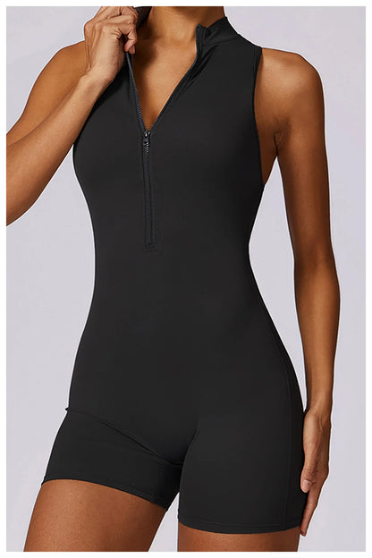 Fitness shorts jumpsuit