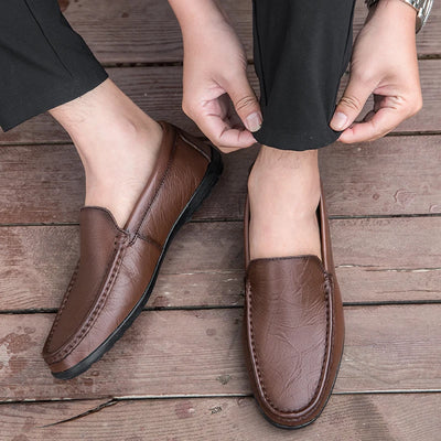 Mocassins orthopédiques en similicuir pour homme, confort et élégance