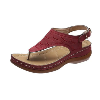 Sandalias de cuña ortopédicas cómodas para mujer.