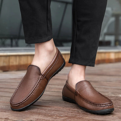 Mocassins orthopédiques en similicuir pour homme, confort et élégance