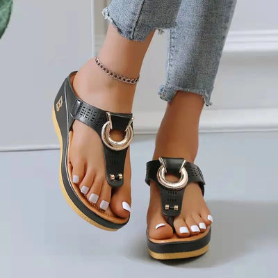 Sandalias ortopédicas elegantes con cuña