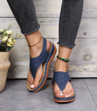 Sandalias de cuña ortopédicas cómodas para mujer.