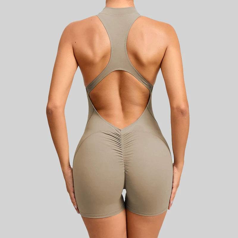 Fitness shorts jumpsuit