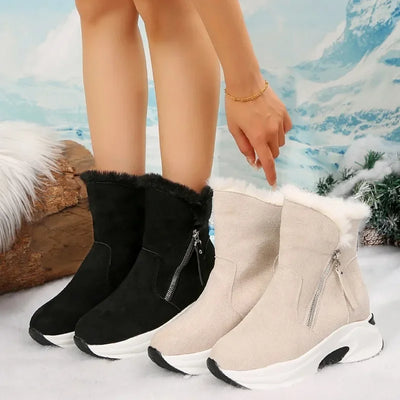 Bottines orthopédiques chaudes en cuir pour femme – Confort et style hivernal