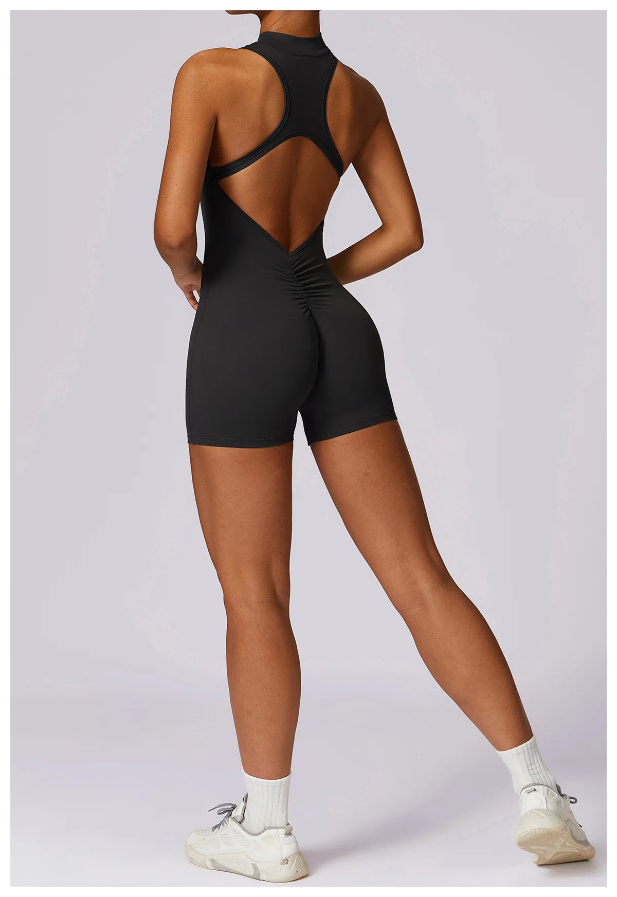 Fitness shorts jumpsuit