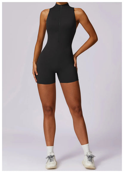 Fitness shorts jumpsuit