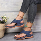 Sandalias de cuña ortopédicas cómodas para mujer.