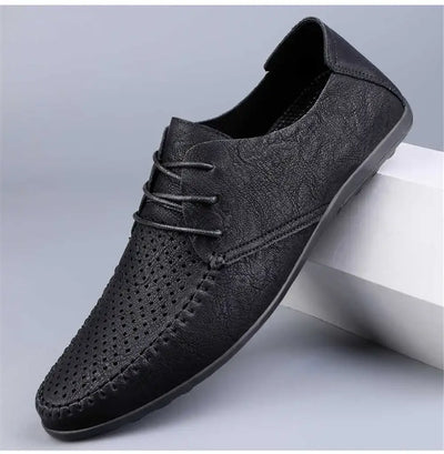 Chaussures orthopédiques Homme Similicuir Noir – Respirantes & Élégantes | Style Décontracté Chic