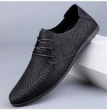 Chaussures orthopédiques Homme Similicuir Noir – Respirantes & Élégantes | Style Décontracté Chic