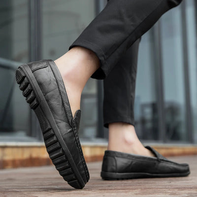 Mocassins orthopédiques en similicuir pour homme, confort et élégance