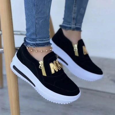 Baskets orthopédiques compensées pour femme – Confort & maintien toute la journée