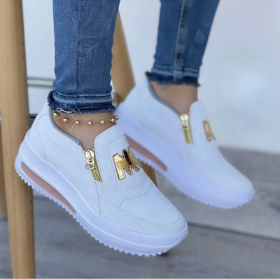 Baskets orthopédiques compensées pour femme – Confort & maintien toute la journée