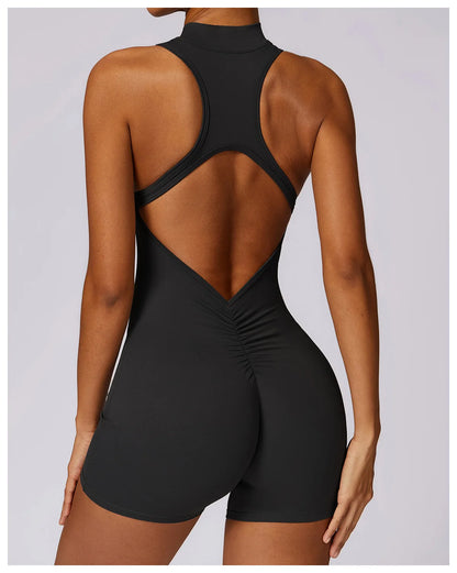 Fitness shorts jumpsuit