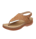 Sandalias de cuña ortopédicas cómodas para mujer.
