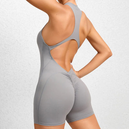 Fitness shorts jumpsuit