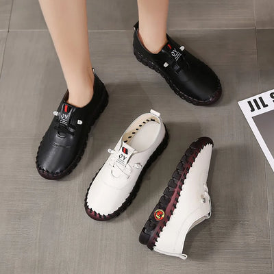Chaussures orthopédiques en similicuir pour femme, élégantes et confortables