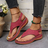 Sandalias de cuña ortopédicas cómodas para mujer.