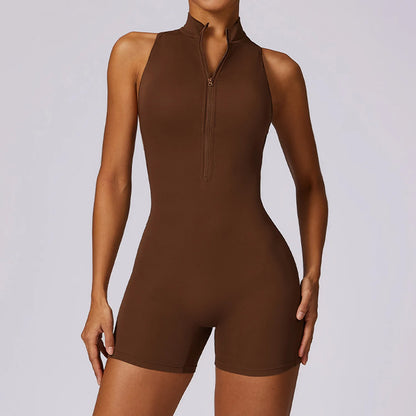 Fitness shorts jumpsuit