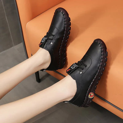 Chaussures orthopédiques en similicuir pour femme, élégantes et confortables