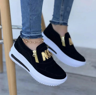 Baskets orthopédiques compensées pour femme – Confort & maintien toute la journée