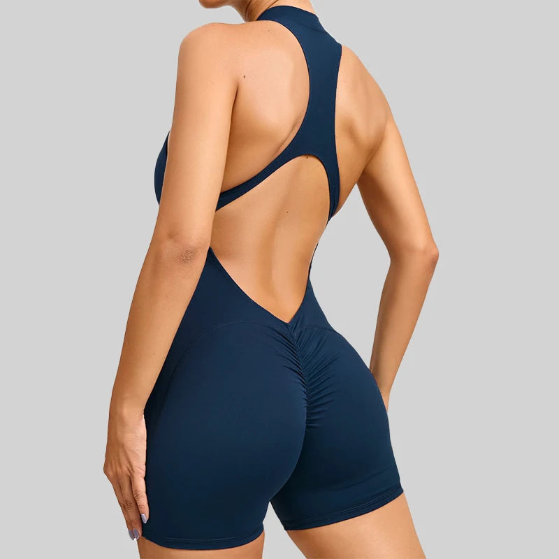 Fitness shorts jumpsuit