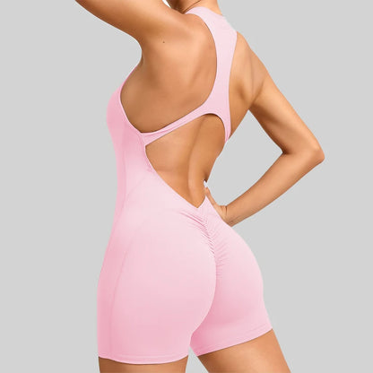 Fitness shorts jumpsuit